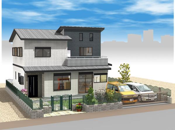 住宅の3Dパースを作成し イメージの確認をお手伝いします　間取りからの作成も承ります