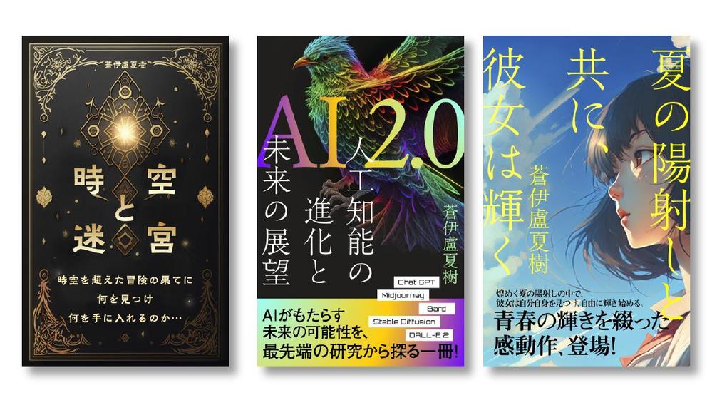 アマゾンのキンドル書籍・本の装丁をミッドジャーニーのAI画像込みで