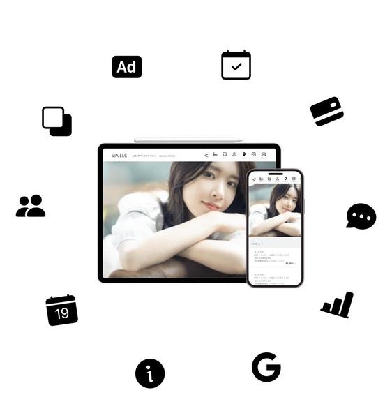 個人でエステ/サロン/美容室を運用するためのウェブサイト制作できます