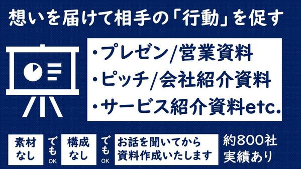 念いを伝えて相手の「行動」を促すパワーポイント資料・営業資料を作成します