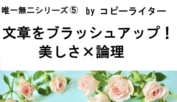 【各種コピー/商品紹介文/説明文/論説文】文章を美しく論理的にブラッシュアップします