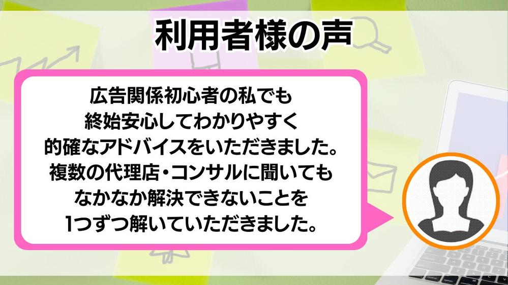 Web広告のプロフェッショナルが運用の幅広いお困りごとを解決・成功までサポートします