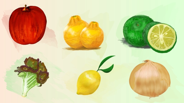 野菜・フルーツ・料理など食べ物のカットイラストを描きます