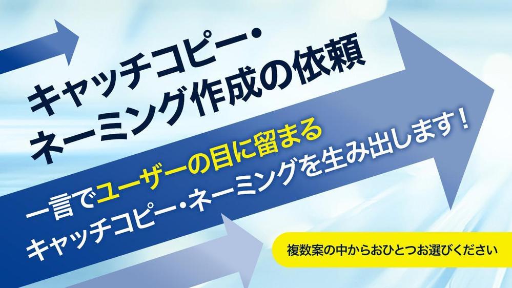 記憶に残る！覚えやすいキャッチコピー・ネーミング作成します