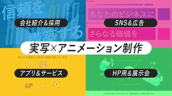 【実写×アニメーションを活用したビジネス動画特化！】お気軽にご相談お待ちしております