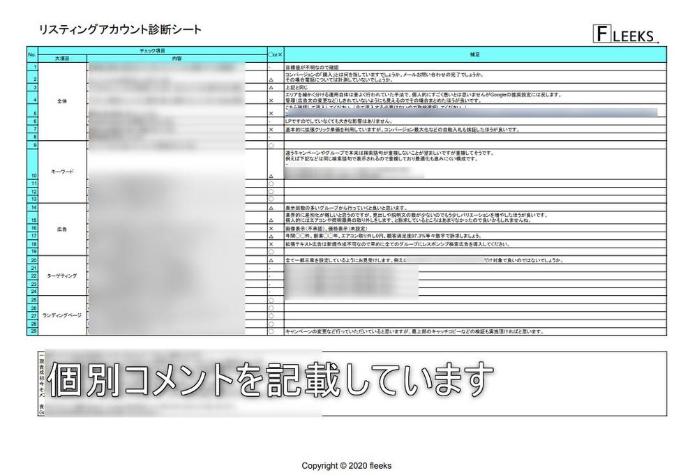 結果が変わる！リスティングアカウント診断・改善提案します