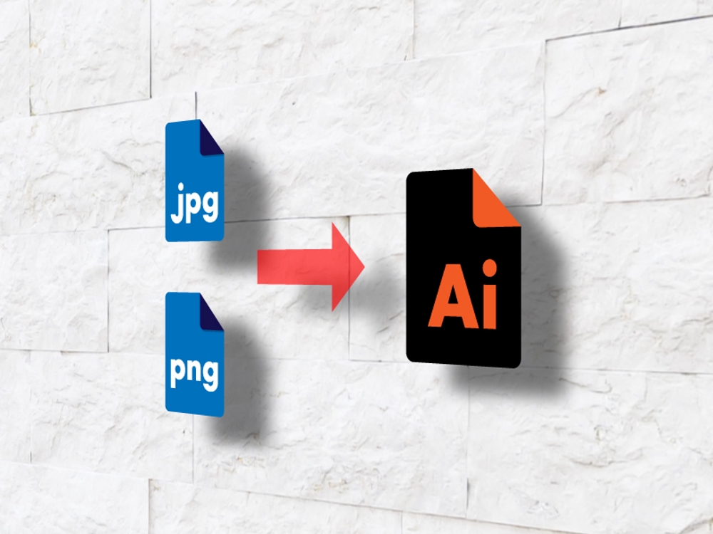ロゴデータなどのJPG・PNG形式の画像ファイルをAI形式に変換いたします