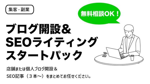 Wordpressでメディア制作＋SEO記事×5つ制作＋その後の構成5つ提出します