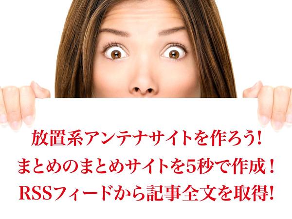 WordPress用RSS全文取得放置系アンテナサイトツール売ります