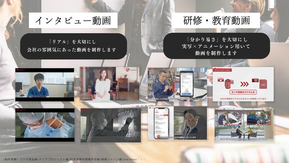 ビジネスシーンに役立つクオリティの高い動画制作致します