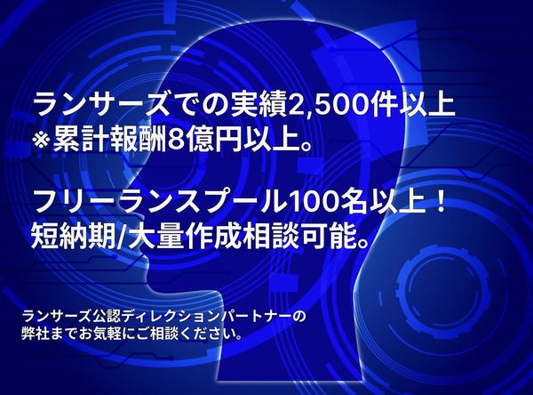 執筆/検品1文字1.5円〜！記事のレギュレーション作成からも承り可能！記事制作します