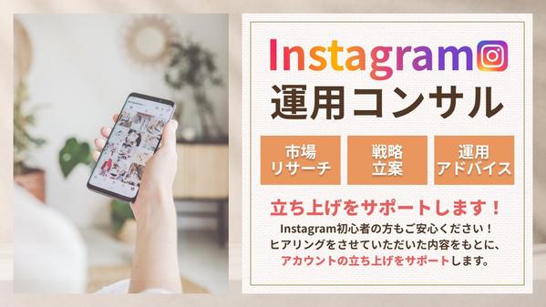 リサーチ結果に基づいて、Instagram運用のスタートを全力でサポートいたします