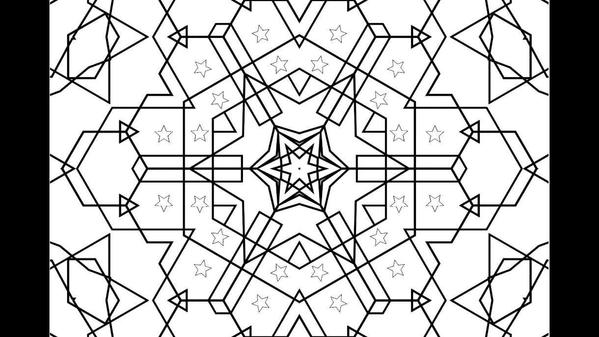 ご希望の模様を組み合わせて、幾何学模様の塗り絵をつくります