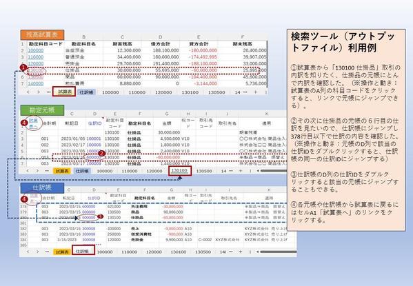 エクセルVBAによる会計データ検索ツールをご提供します