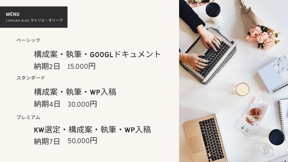 Google検索上位に上がるSEO対策を施した記事を制作いたします