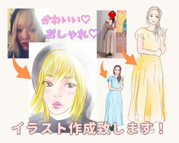 アイコン等にお写真からシンプルでオシャレなイラストイラスト作成致します