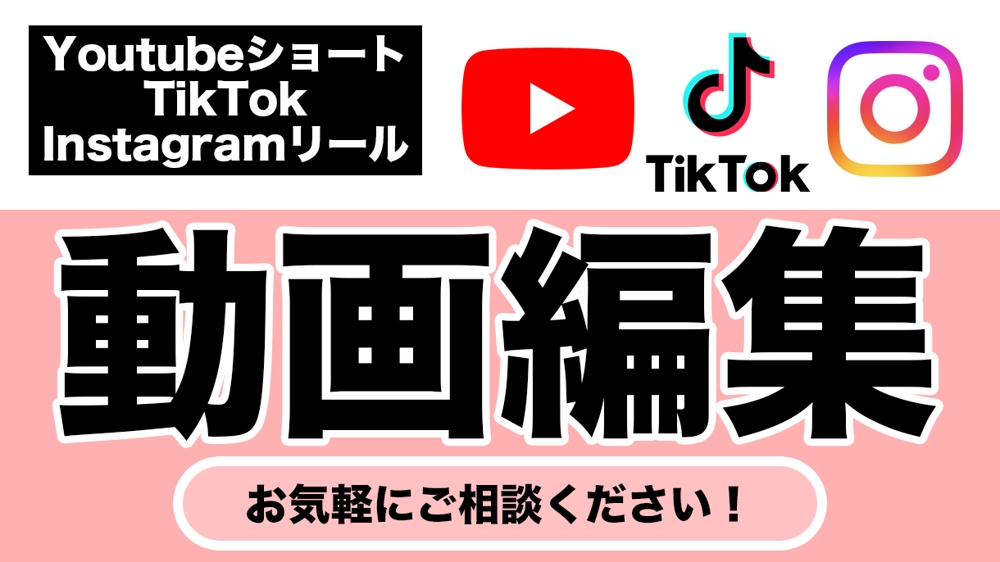 【TikTok /Youtubeショート（1分×5本セット）】動画編集いたします