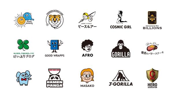 【実績300件 良評価100％】ポップなキャラクターロゴ作成します