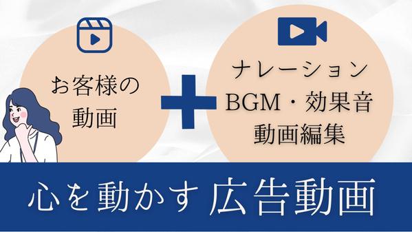 既存の動画にナレーション・BGM・効果音を追加して動画を制作します