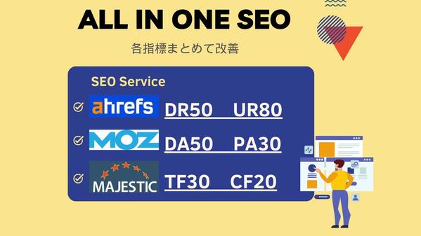 外部SEO対策！Ahrefs/MOZ/Majestic改善します