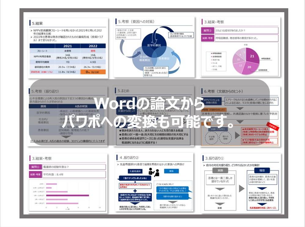 看護師歴15年×パワポ歴15年で学会・院内発表・看護研究パワポを作成します