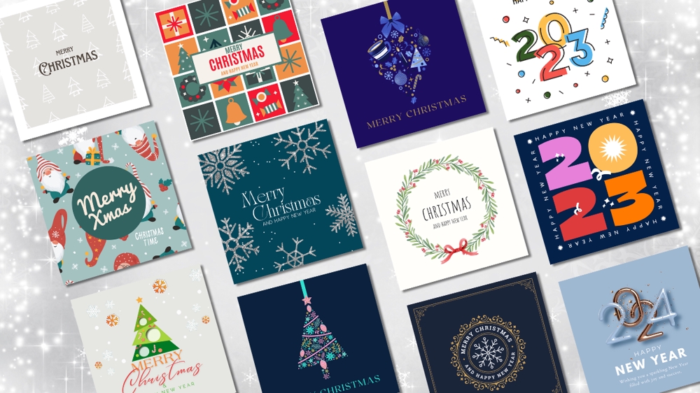 用途に似合った素敵なクリスマス、正月のカードデザイン制作します