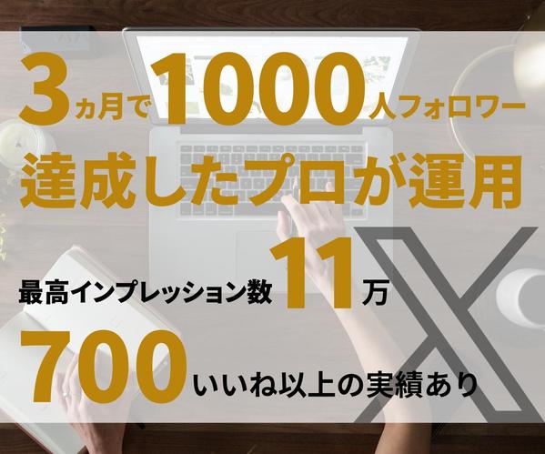 X(Twitter)で運用代行を行い運用のお手伝いをします