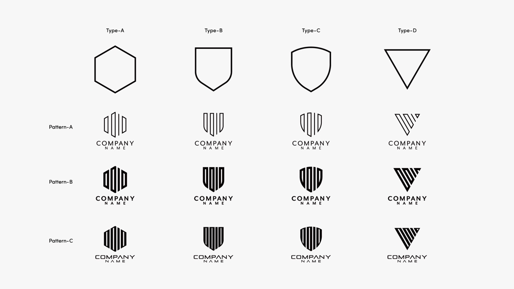 2文字以上を組み合わせた“モノグラム ロゴ”をデザイン作成します