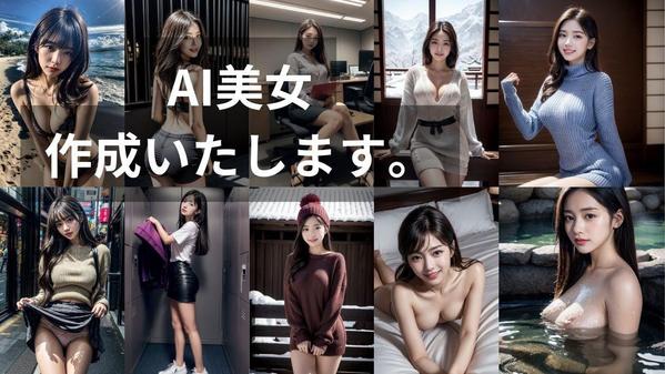 【オーダーメイド】商用利用可能なリアルAI美女を高画質で作成します