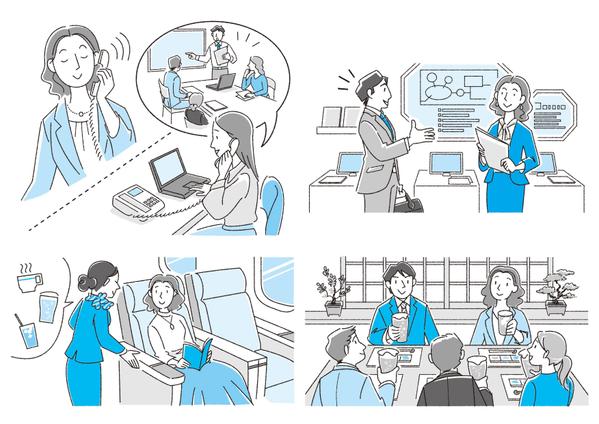 シンプルな線で表現するスタンダードイラストを制作します