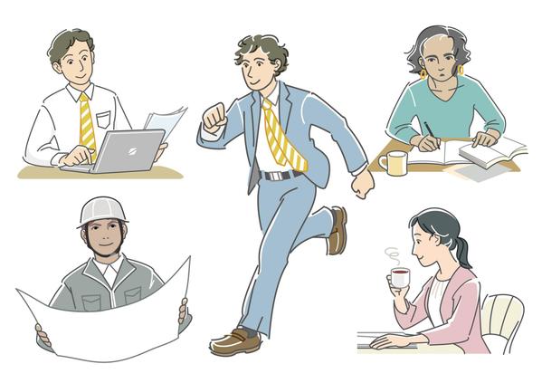 シンプルな線で表現するスタンダードイラストを制作します