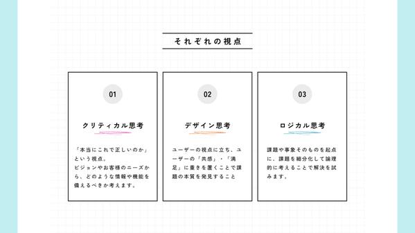 デザイナーとプログラマーでwebサイトを制作。ユーザー目線で質の高いサイトを作ります