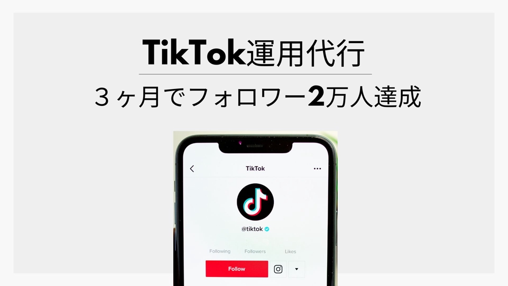 TikTokをメインとした運用代行で、集客・認知拡大に貢献します