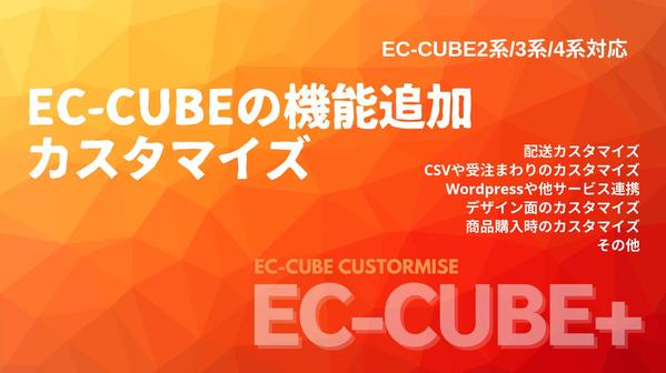 EC-CUBEの機能追加カスタマイズ・プラグイン開発対応いたします