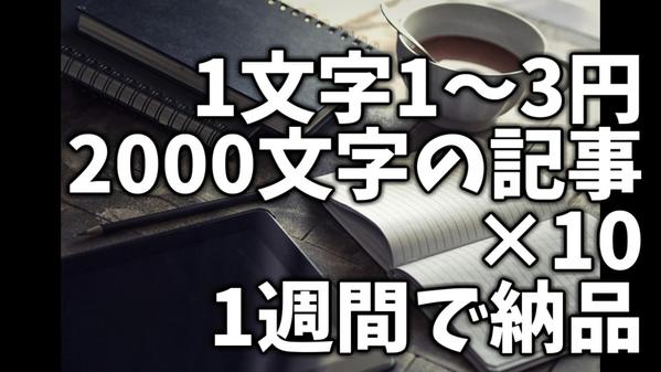 【SEO記事執筆作業のみ代行】業界経験8年以上のライターが品質重視で執筆します