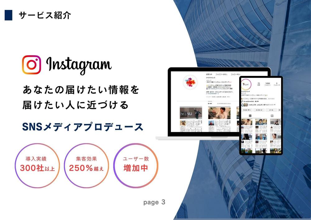 Instagramを活用して売上UPや人材確保のメディアアカウントとして運用します