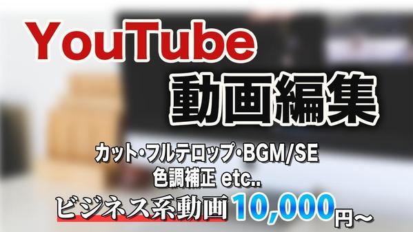 【素材尺20分未満】ビジネス系YouTube動画編集承ります