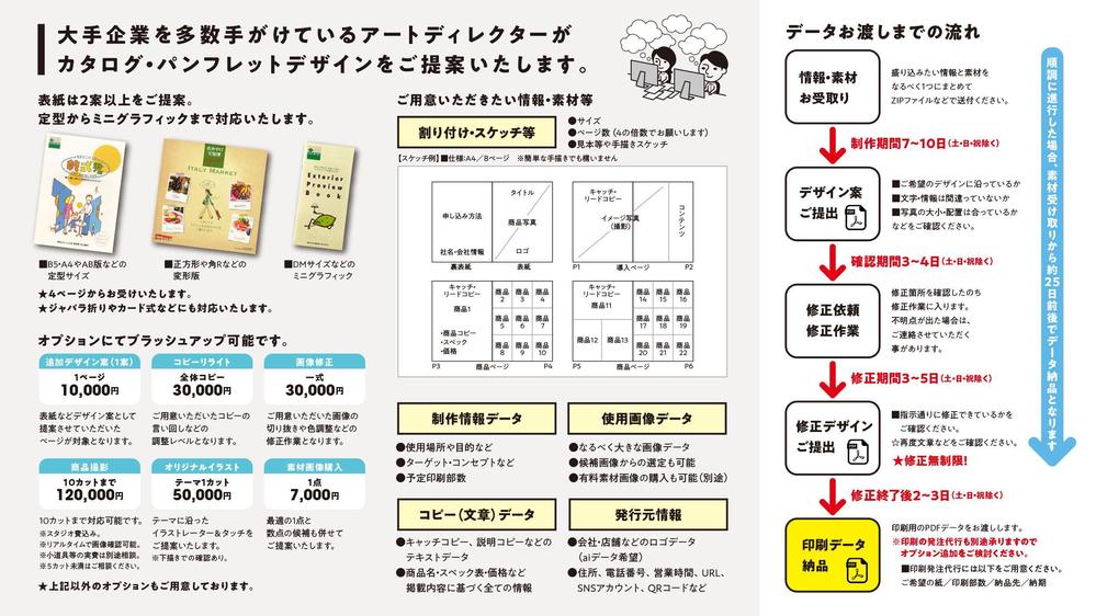 【修正無制限！】大手企業を多数手掛けたGデザイナーがカタログ・パンフレットを作ります