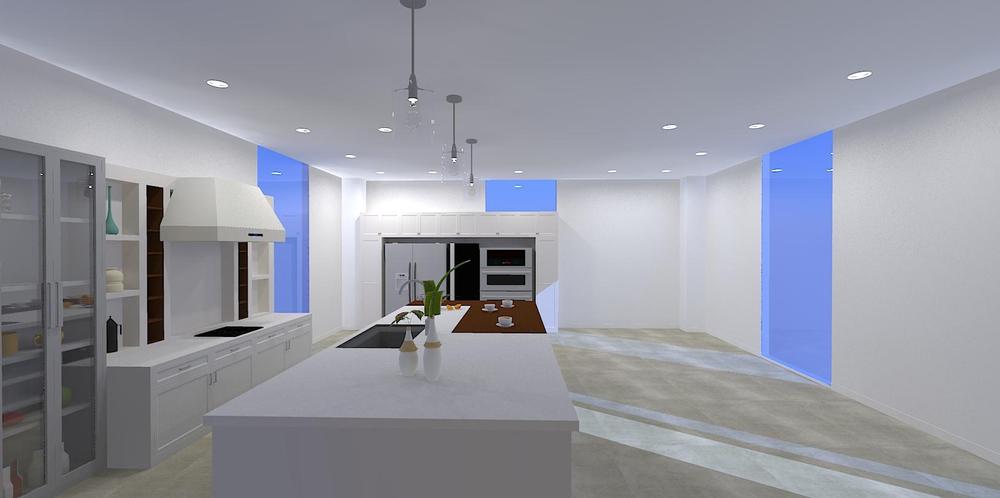 住宅、マンション、オフィス、店舗、商業施設などのインテリアパース作成します。ます
