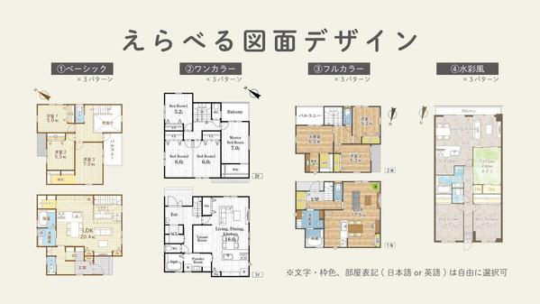 不動産広告用｜1物件3,500円｜デザイン図面を短納期で作成します