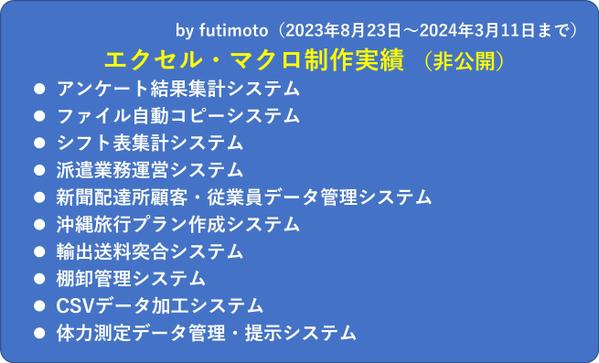 エクセルのマクロ（VBA）を作成して、作業の効率化を図ります