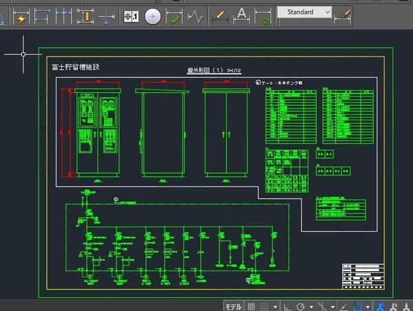 Auto CADによる電気設備の図面を緊急対応　低価格　代行作成致します