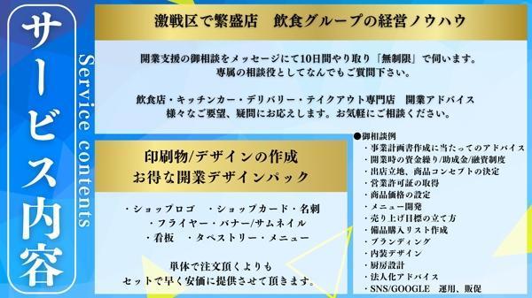 飲食店・キッチンカー開業の”？”を”！”にプロがサポート致します