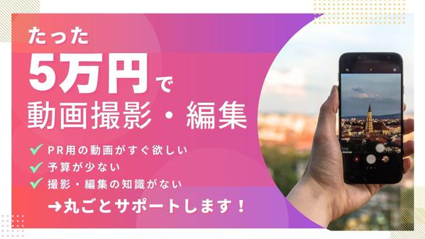 【撮影込み】高品質PR用ショート動画の制作をサポートします