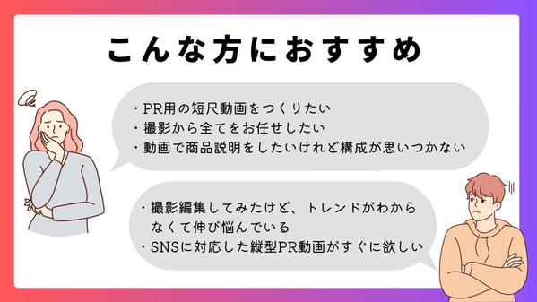 【撮影込み】高品質PR用ショート動画の制作をサポートします