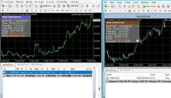 【FX】MT4のリモートコピーツール、認証ツールを提供します