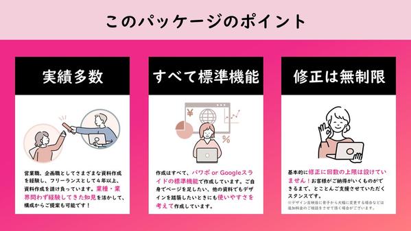 【営業・企画経験】大手実績☆パワーポイント、Googleスライドで資料作成いたします