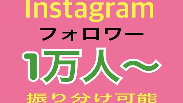 Instagramフォロワーを1万人以上宣伝拡散で増やします