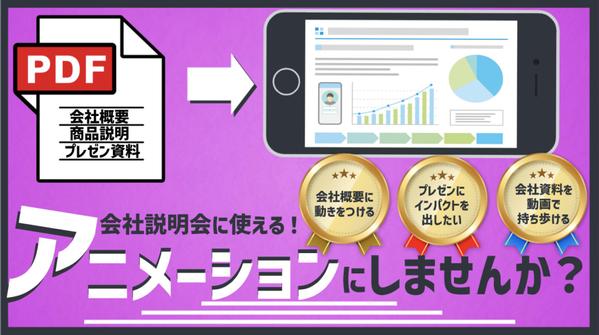 【会社説明会に使える⭕️】PDF資料をアニメーション動画にします