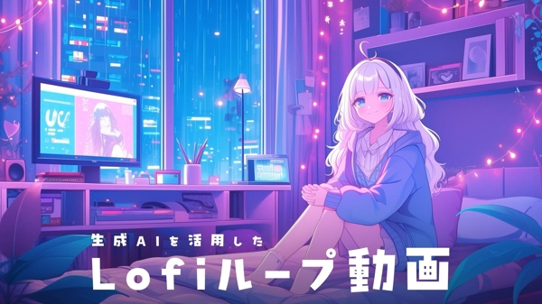 Lofi BGM系ループアニメーション動画をAIを併用して制作します